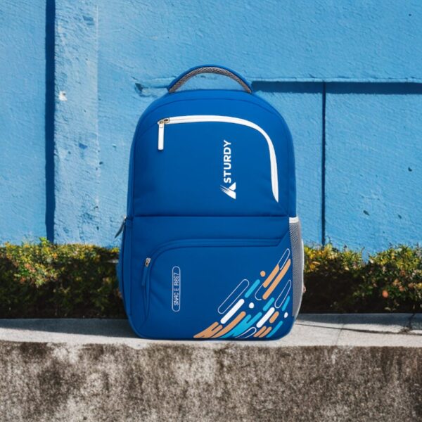 Modern College Backpack – Ideal for Study, Work & Travel ( Airport Blue )