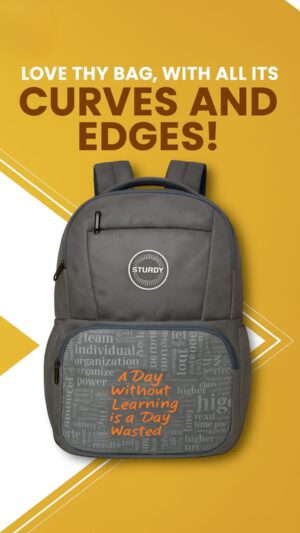 Sturdy Motivational School Backpack Printed Bag for Students